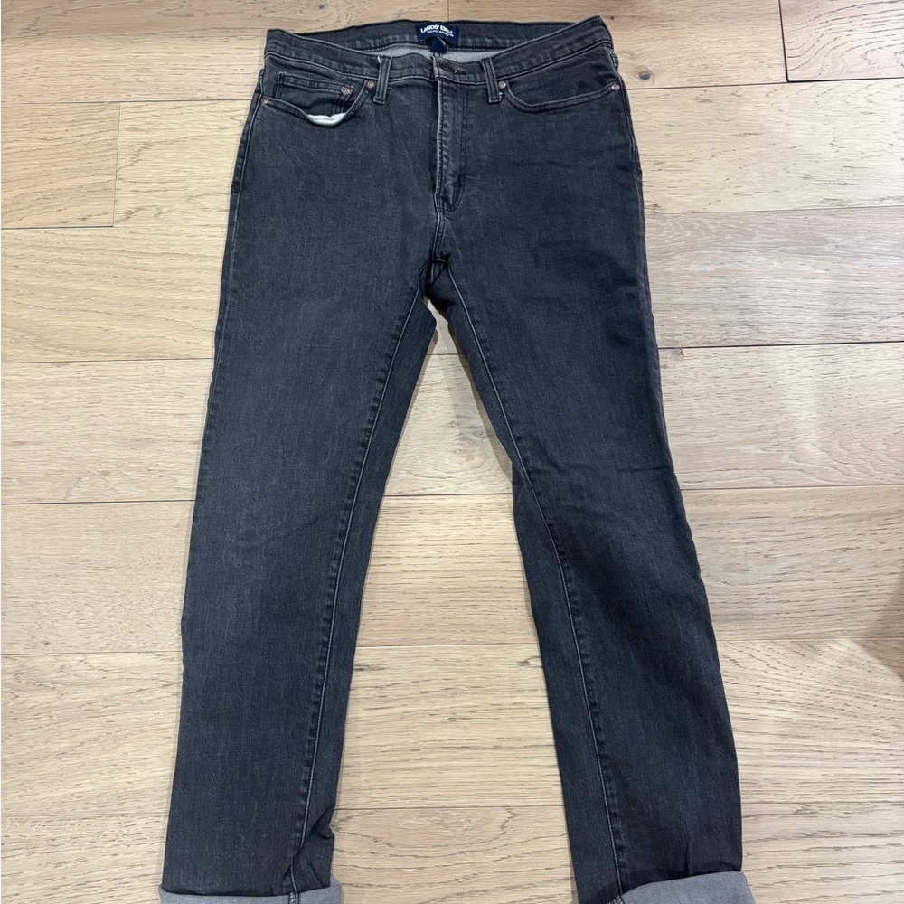 Men’s Lands' End Charcoal Denim Jeans (Worn Once)